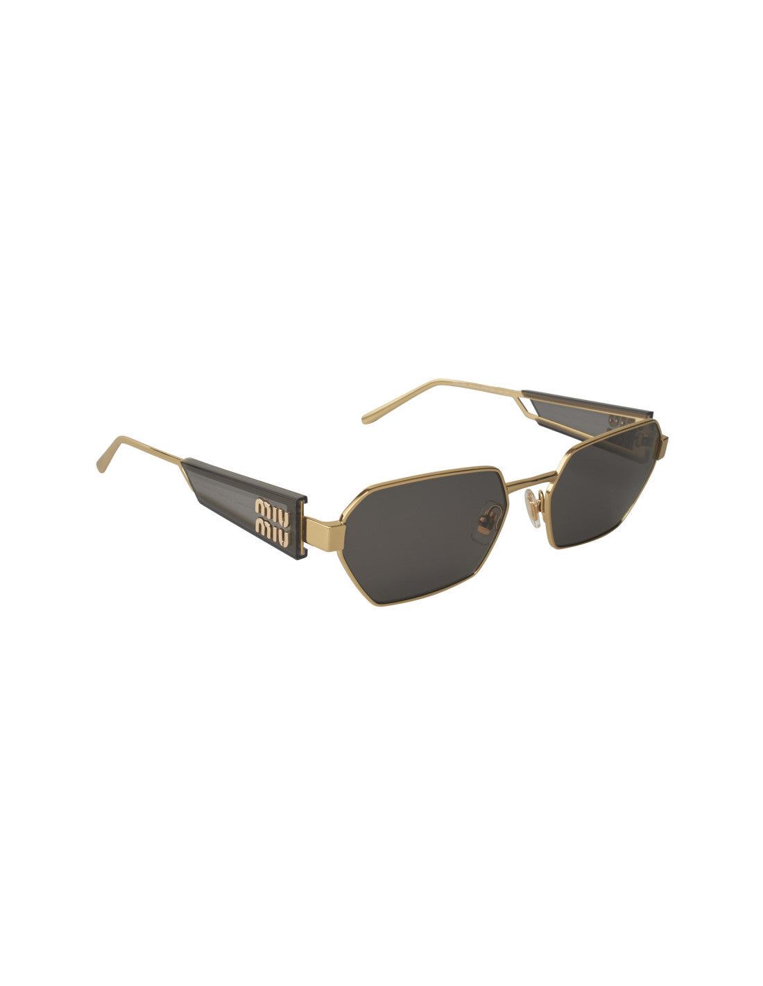 Miu Miu - Square Shape Gold Black
