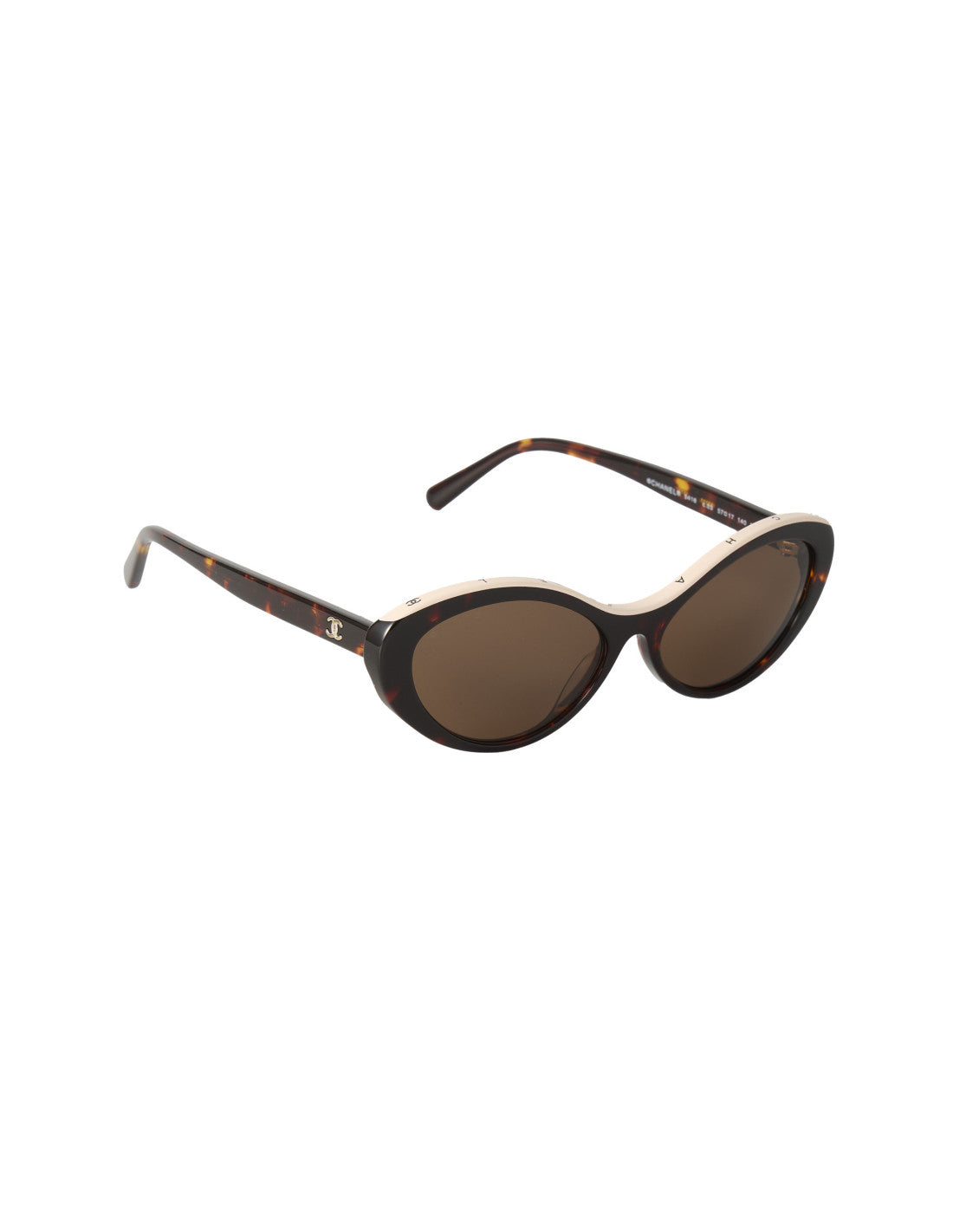 Chanel - Oval Shape Tortoise White
