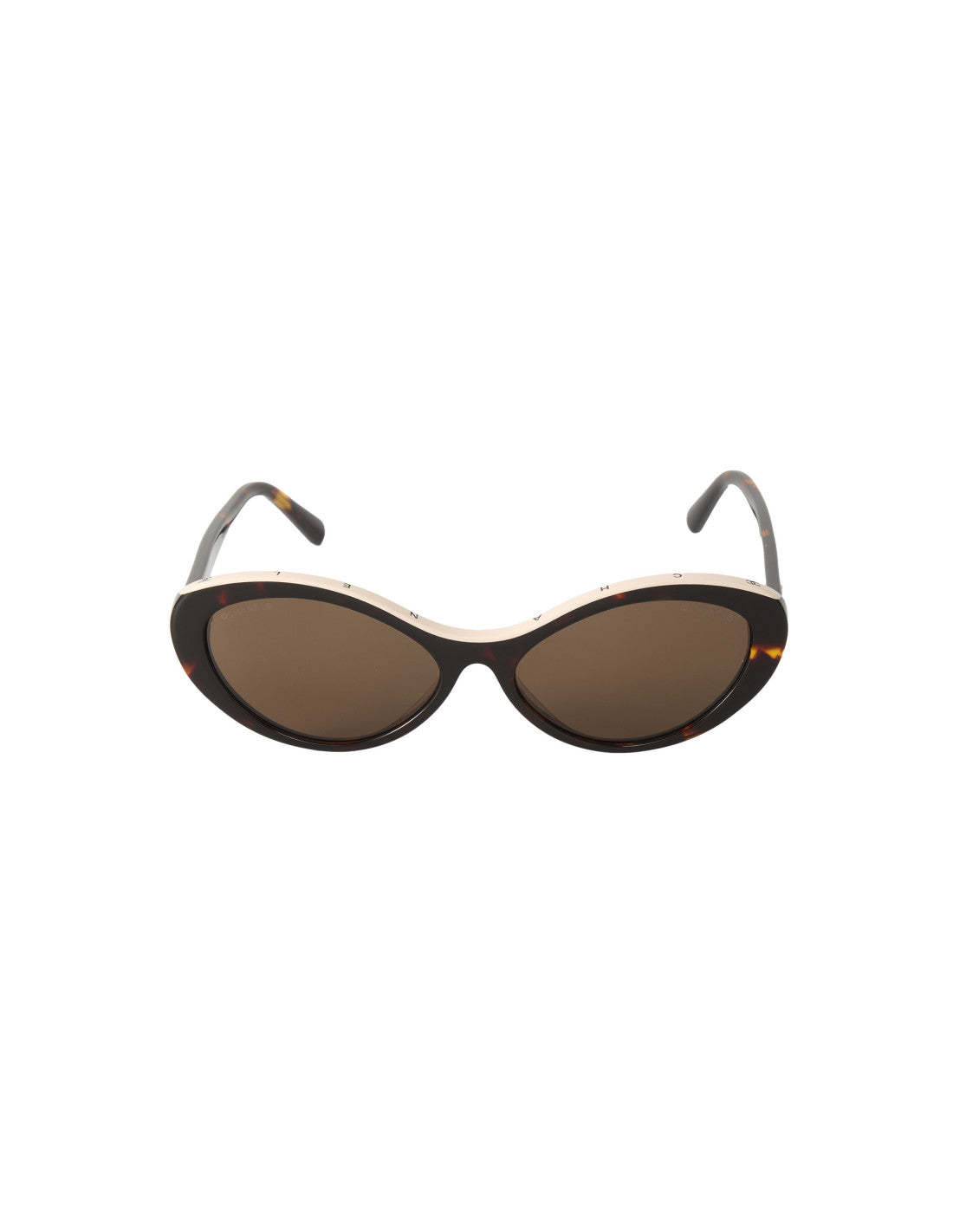 Chanel - Oval Shape Tortoise White
