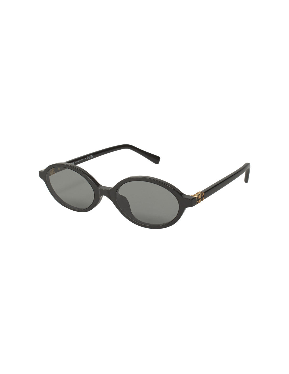 Miu Miu MU - Oval Shape Black Gold