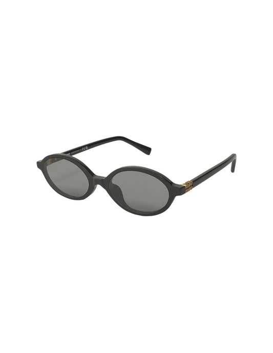 Miu Miu MU - Oval Shape Black Gold