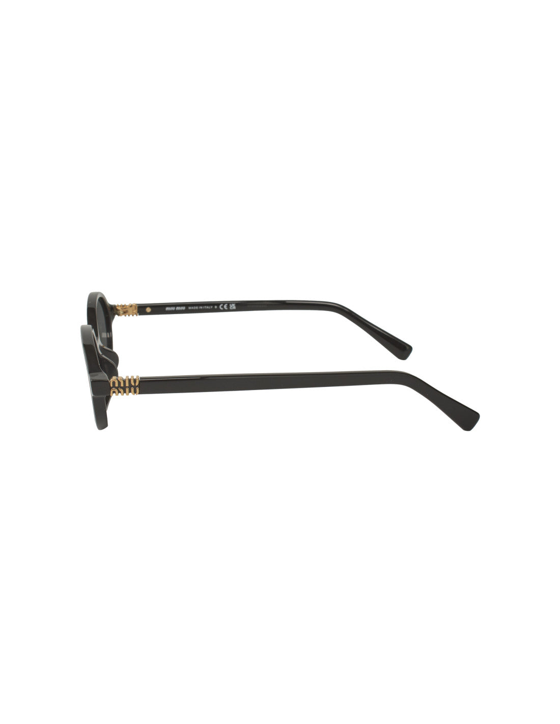 Miu Miu MU - Oval Shape Black Gold