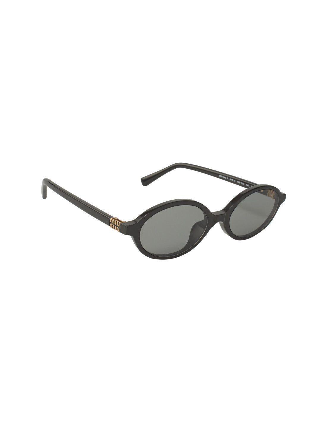 Miu Miu MU - Oval Shape Black Gold