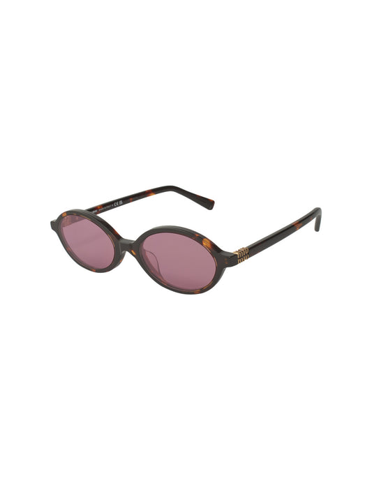 Miu Miu - Oval Shape Tortoise Wine