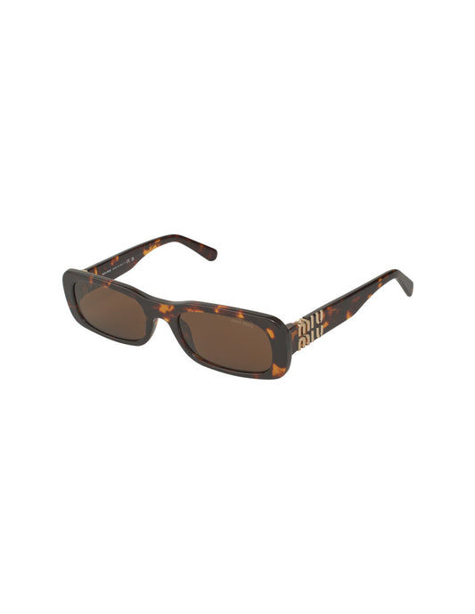 Miu Miu - rectangle shape Tortoise Gold