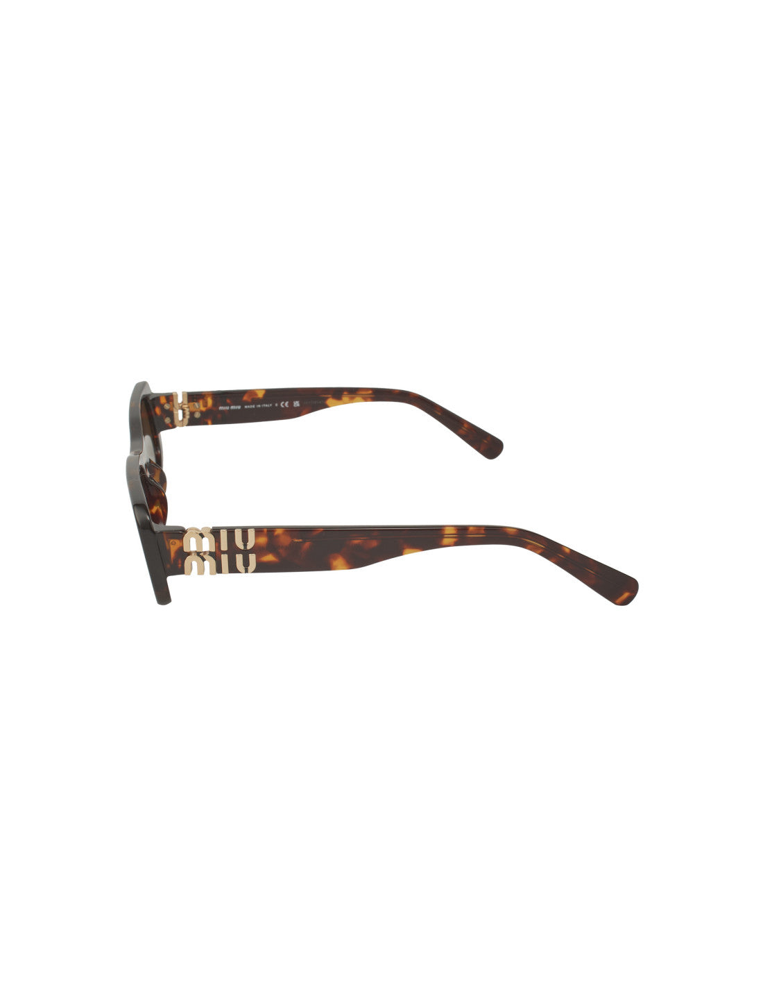 Miu Miu - rectangle shape Tortoise Gold