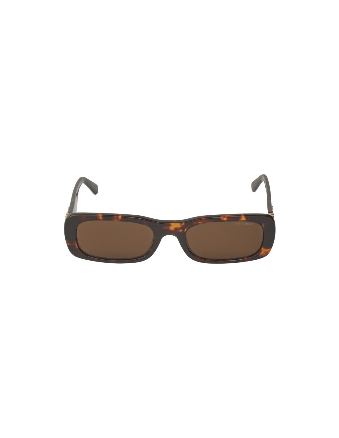 Miu Miu - rectangle shape Tortoise Gold