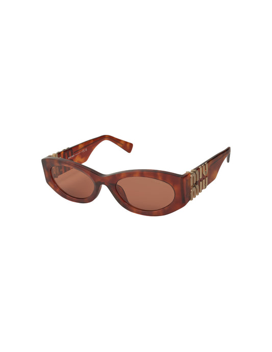 Miu Miu - Oval Shape Brown Tortoise