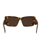 Prada - Oversized rectangular Honey Havana