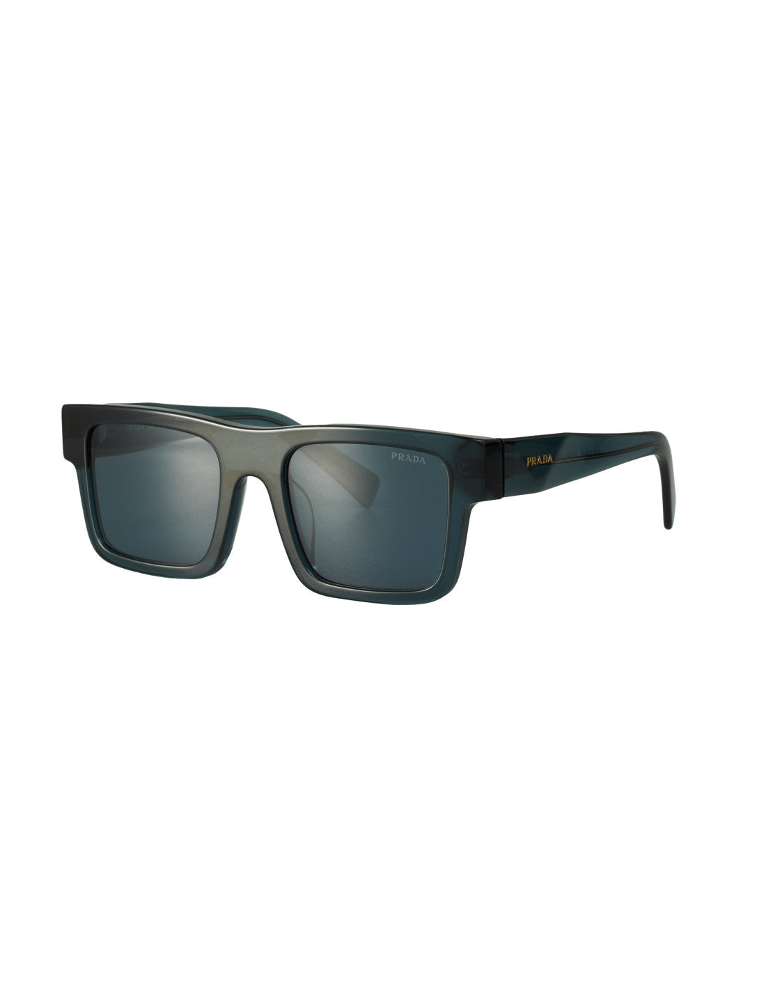 Prada - Square Shape Crystal Blue