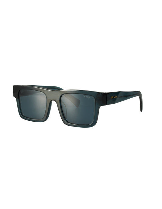 Prada - Square Shape Crystal Blue