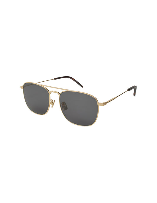 SAINT LAURENT - Pilot Square Shape Gold Black